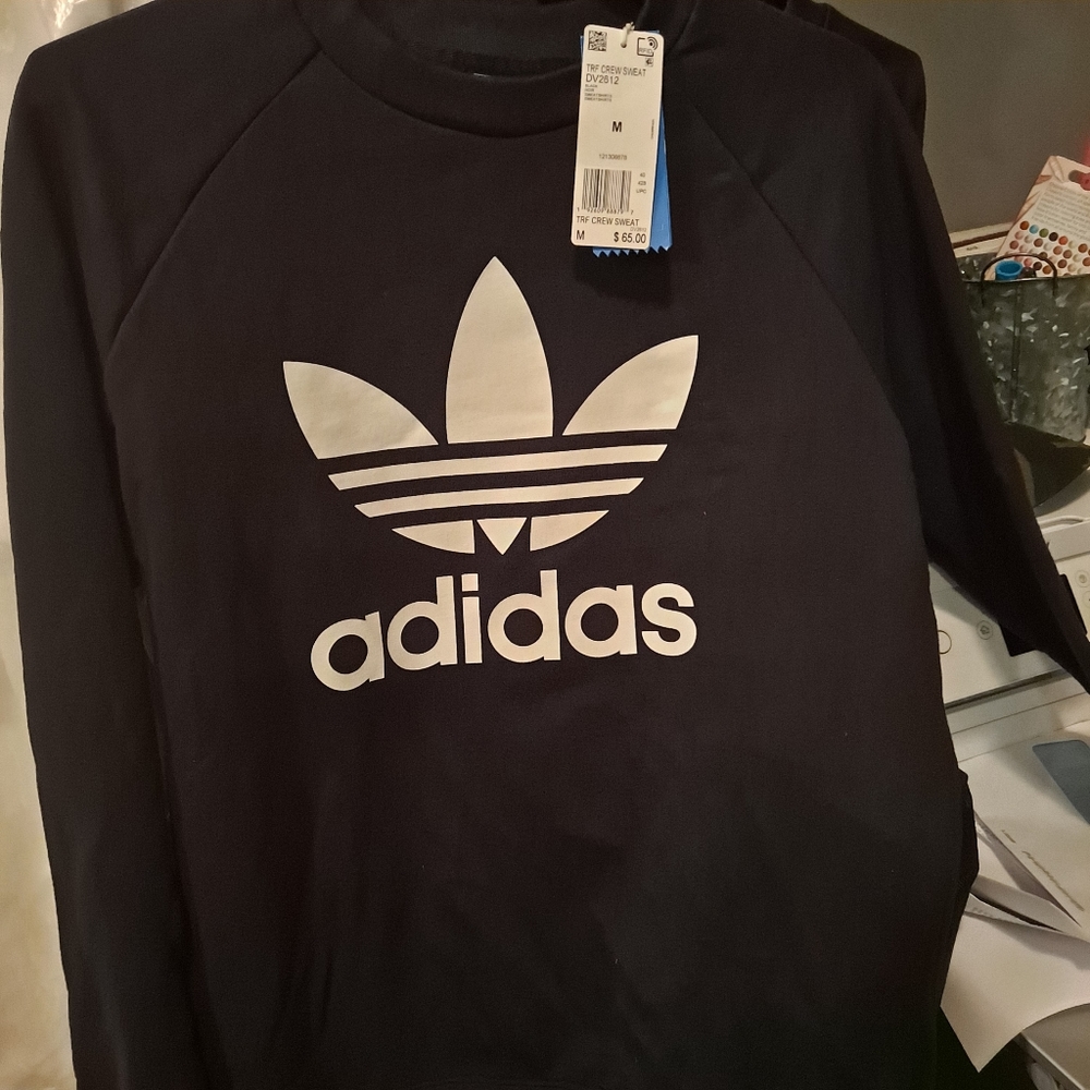 Black Adidas Sweatshirt with white logo